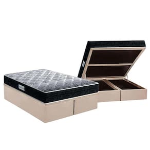 Cama Box Baú Queen: Colchão Espuma Probel D33 / EP Firmepedic ProDormir Advanced Tech1500 Double Face + Base CRC Suede Clean(158x198)