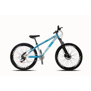 Bicicleta Vikingx X-35 1x8 Single Câmbios Shimano Cubo Cassete Azul Com Branco