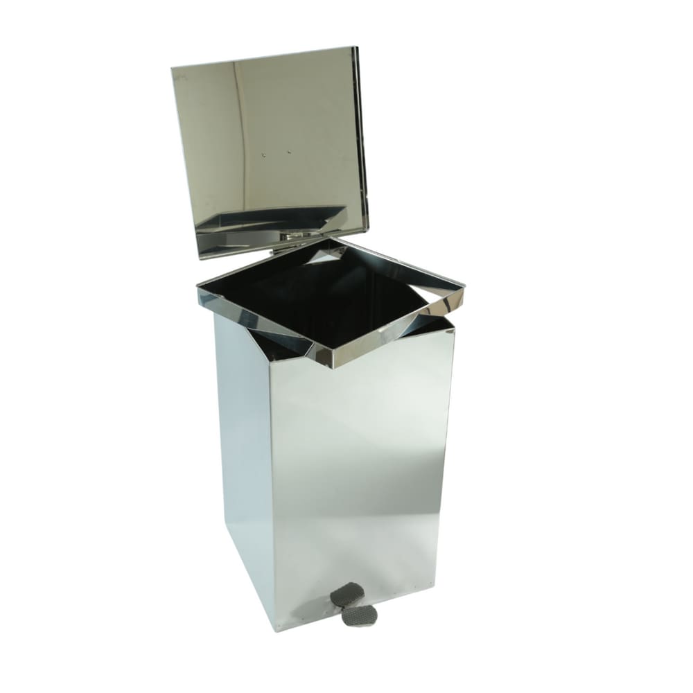 Lixeira Quadrada Pedal 30L de Aço Inox