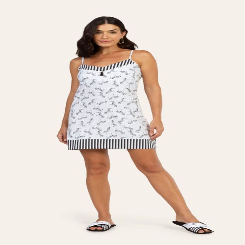 Camisola Alça Lua Encantada Malha Algodão Zebra Tamanho M