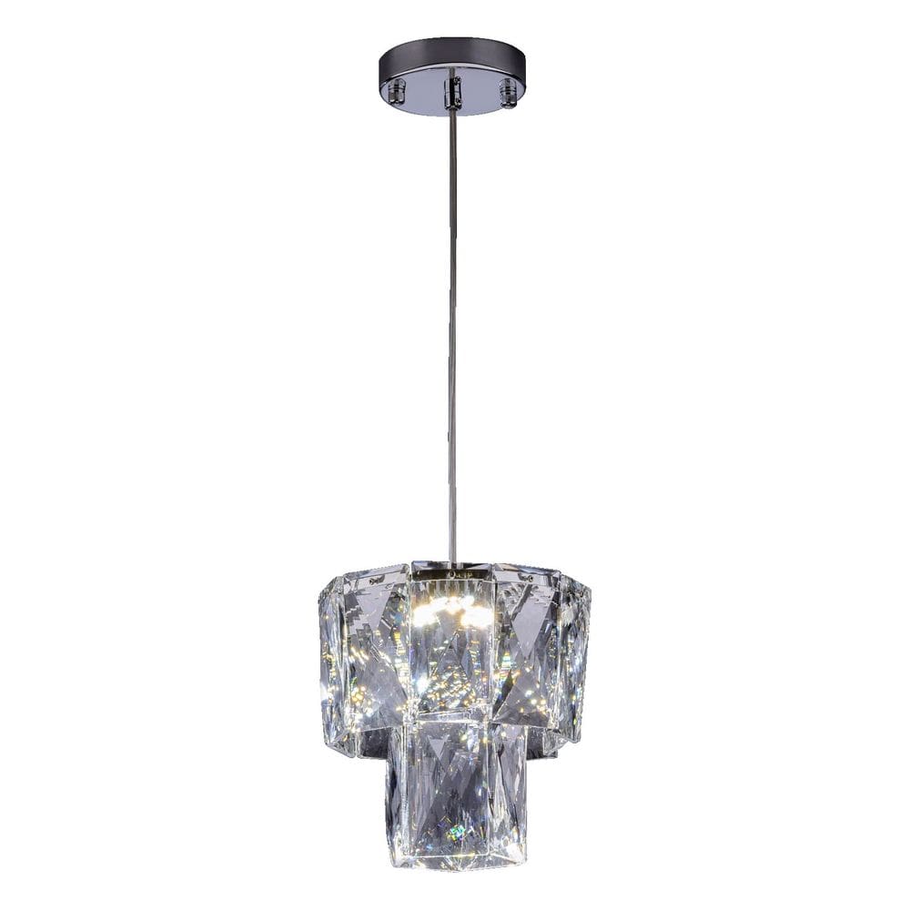 Lustre Pendente Cristal Sala de Jantar Quarto Mini Fasano Bivolt Cromado