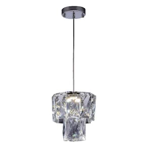 Lustre Pendente Cristal Sala de Jantar Quarto Mini Fasano Bivolt Cromado