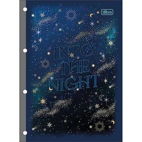 Bloco de Folhas Refil Caderno Argolado Fichário Universitário 80 Folhas Tilibra