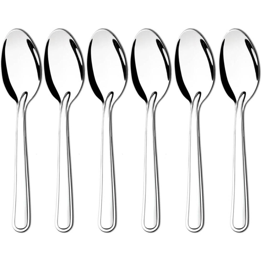 Kit 6 Colheres Grandes de Inox para Servir Arroz Molhos para