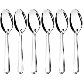 Kit 6 Colheres Grandes de Inox para Servir Arroz Molhos para