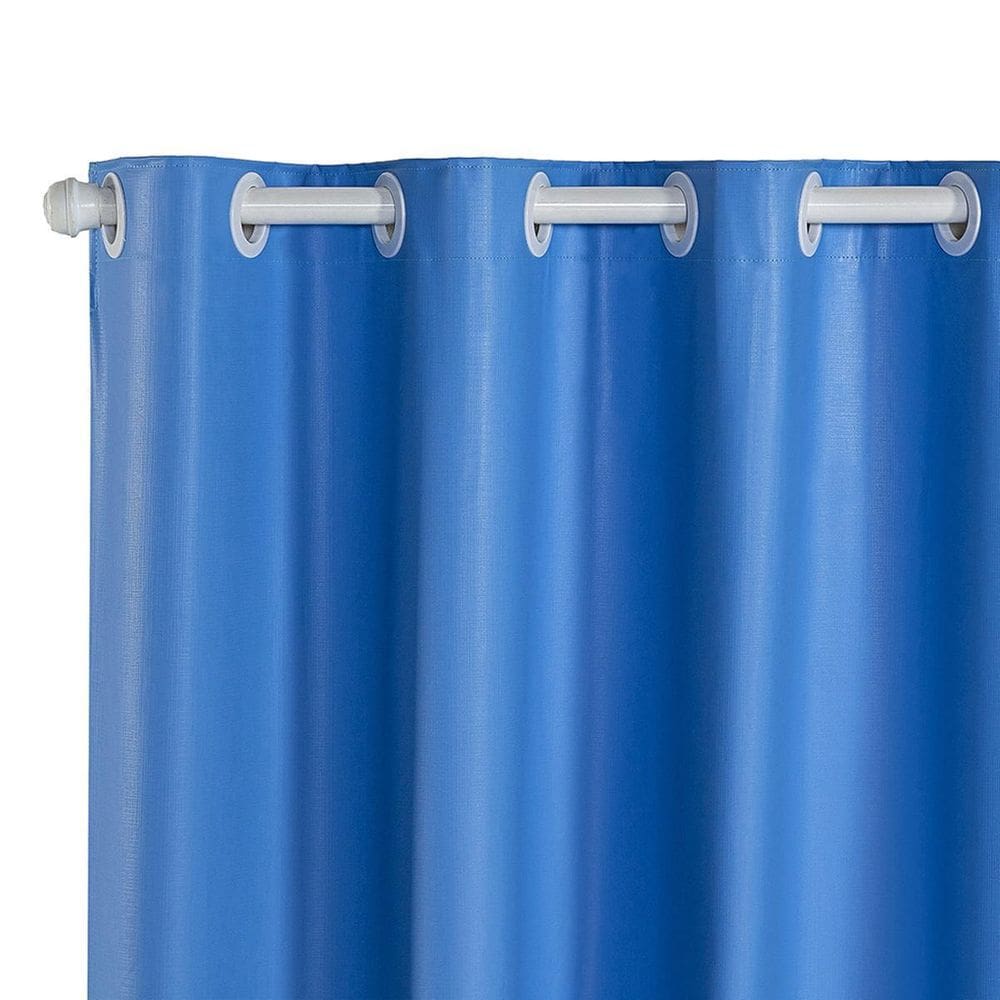 Cortina Folha Blackout Pvc 1,10M X 1,30M Uma Parte Azul