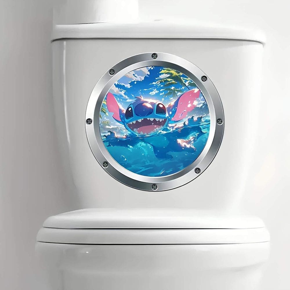 Adesivo De Vaso Sanitário Escotilha Stitch