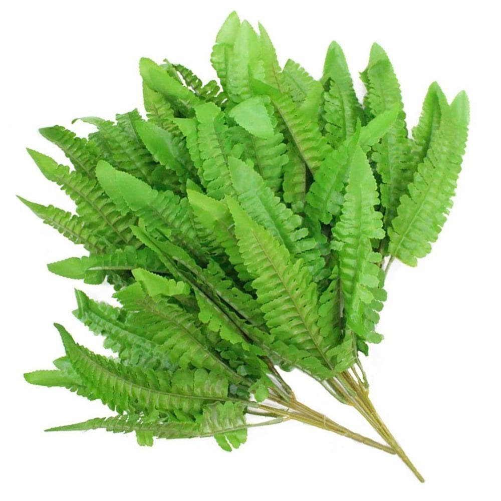 6 Ramos Decoração Arranjo Samambaia Artificial 35cm