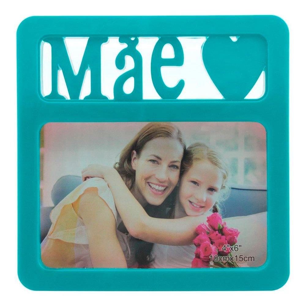 Porta Retrato Mae Azul 10x15cm