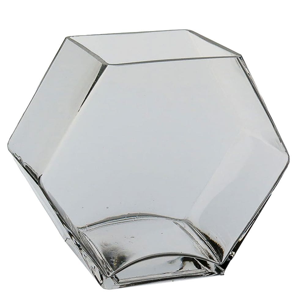 VASO DECORATIVO ENFEITE CASA LOSANGO HOME&CO VIDRO 10x20x17cm TRANSPARENTE
