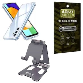Capa Capinha Para Galaxy M55 + Suporte Mesa + Pelicula