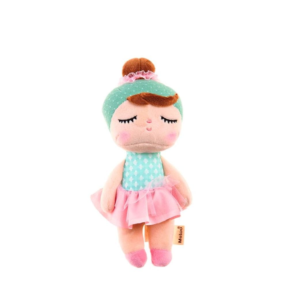 Mini Boneca Infantil Metoo Angela Lai Ballet Verde de Pelúcia 20cm com Toque Aveludado pra Todas as Idades