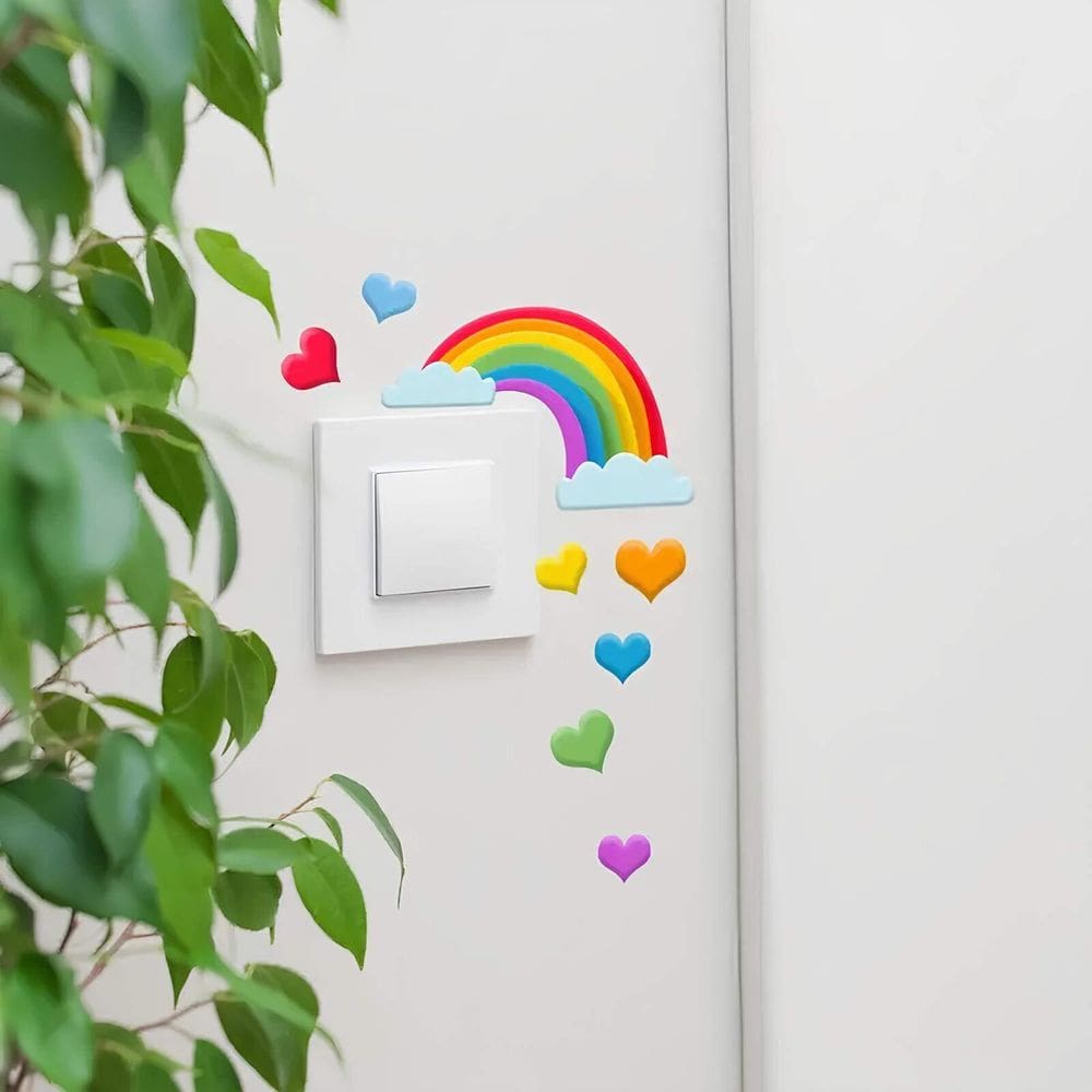 Adesivo De Interruptor Arco Iris Mod02