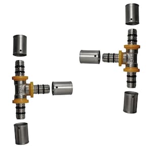 Kit 2 Te Tee Gás Encanado 16-16 16Mm Tubo Pex Multicamadas