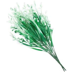 6 Ramos Decoração Arranjo Flor Planta Artificial Buquê Plástico Floral 5 Ramos Cada 44cm
