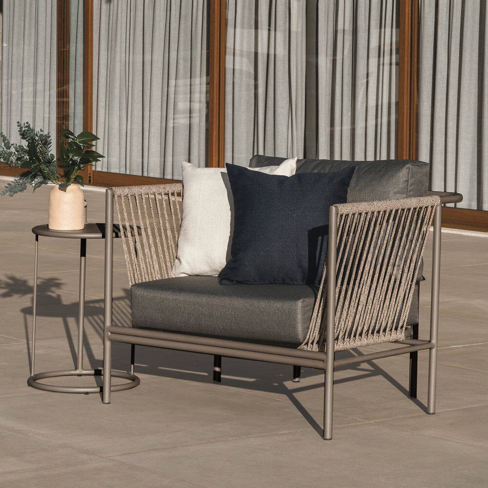 Poltrona 90cm Refúgio Cabecasa Madeiramadeira Champanhe/Cinza Mesclado