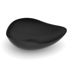 Kit 2 Cubas de Apoio Oval 54x37,5cm Ruy Ohtake Roca Preto