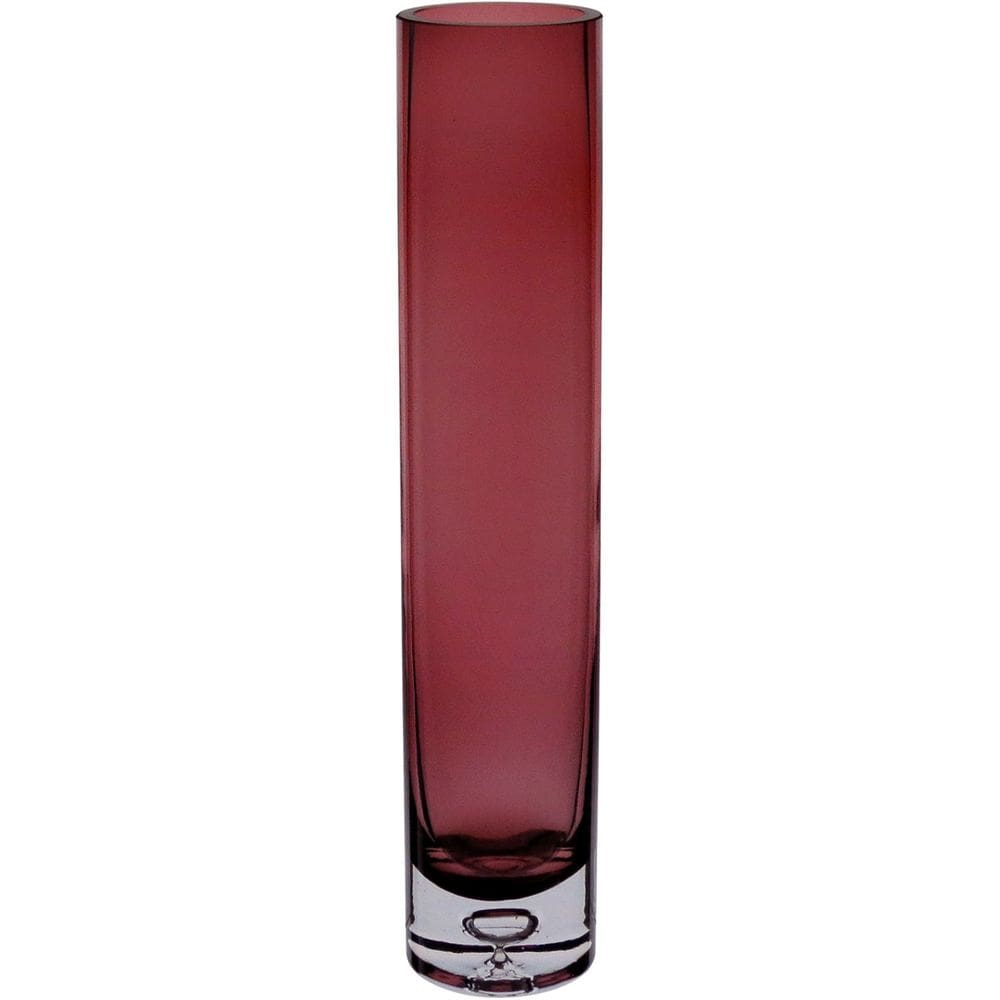 VASO DECORATIVO ENFEITE CASA TUBO HOME&CO VIDRO 30x6x6cm ROXO