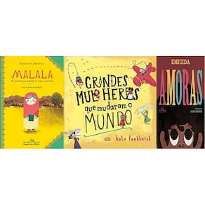 Kit 3 Livros Malala + Grandes Mulheres Que Mudaram O Mundo +