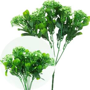 Kit 6 Plantas Kalanchoe Artificial Verde Flores Jardim 30cm