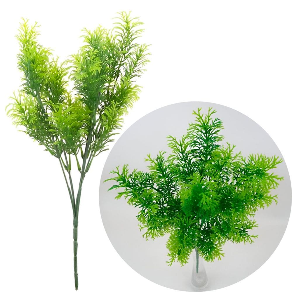 Kit 4 Algas Marinhas Artificiais Verde Planta Oceano 30cm