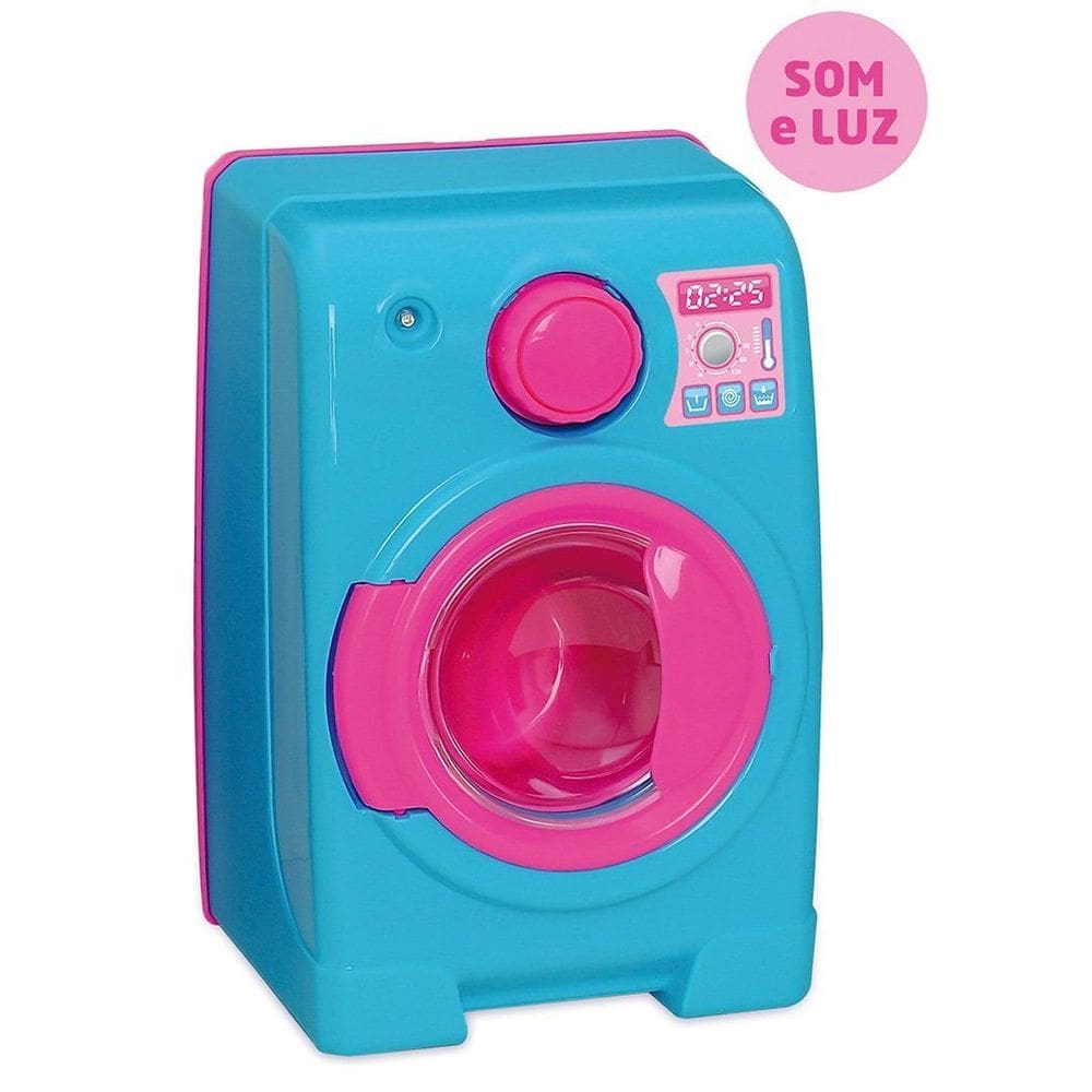 Brinquedo Mini Máquina de Lavar Roupas Lavadora Home Love
