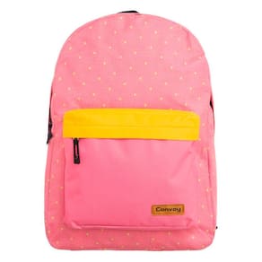 Bolsa Mochila Escolar Rosa com Poá Feminina