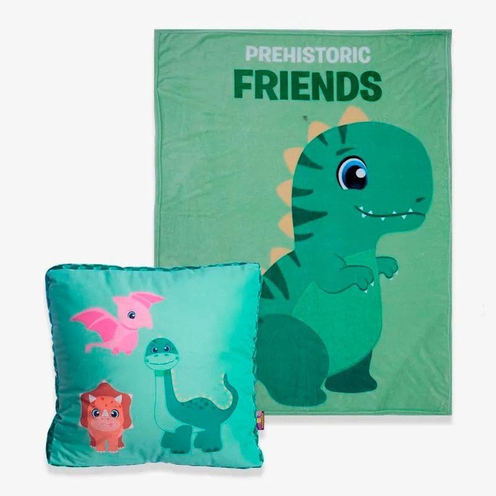 Kit Almofada Com Manta Dinossauro 10140936 - Zonacriativa