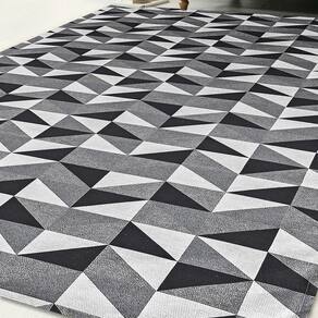 Tapete Jacquard Antiderrapante 2,00M X 3,00M Moderno Preto