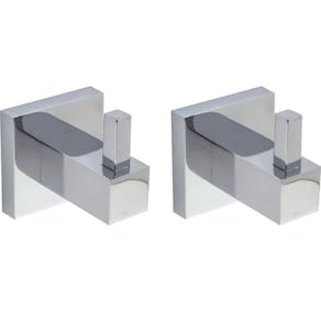 Cabide Gancho Kit Com 2 Vogue Luxo Inox Cromado Porta Toalha