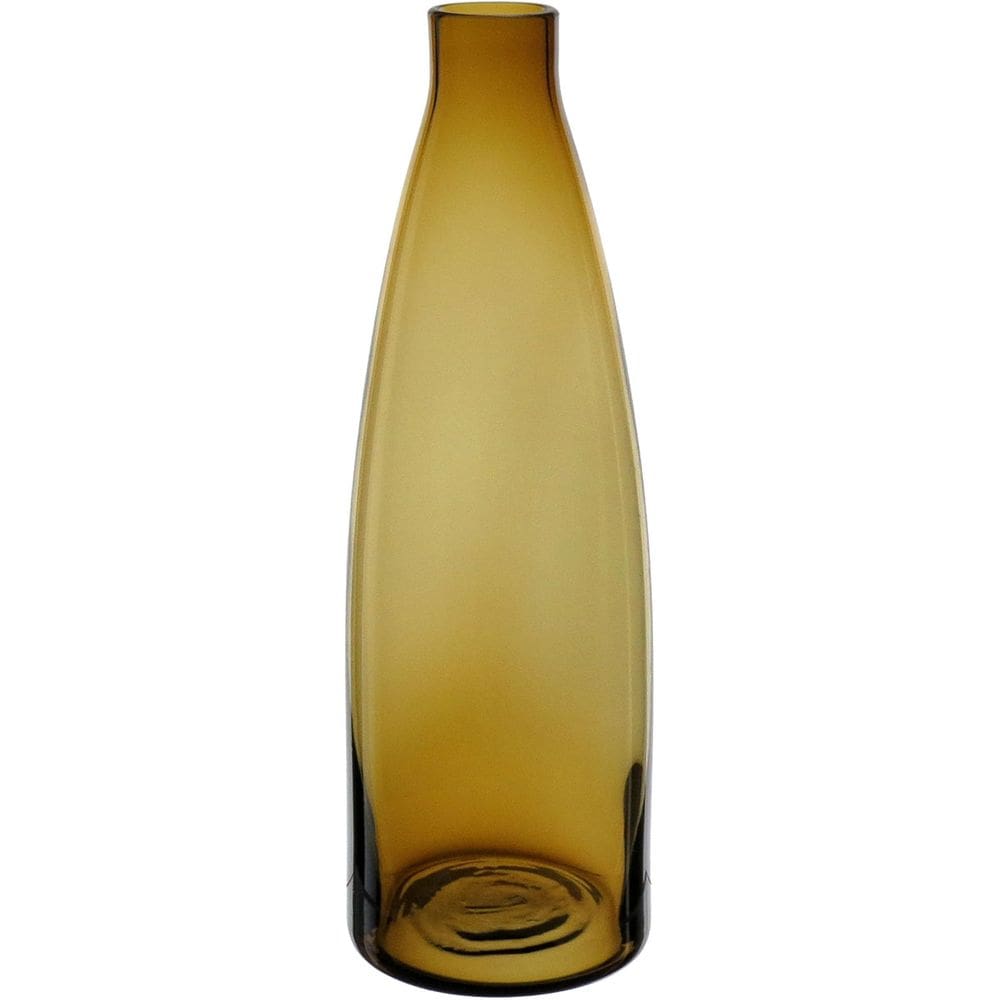 VASO DECORATIVO ENFEITE CASA GARRAFA HOME&CO VIDRO 27x9x9cm ÂMBAR