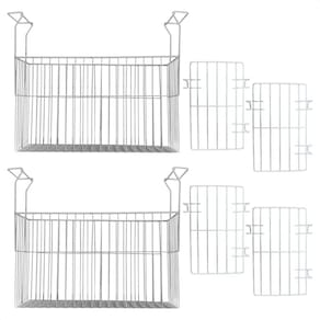 Kit 2 Cesto + 4 Separador De Picolé Polpa Freezer Horizontal