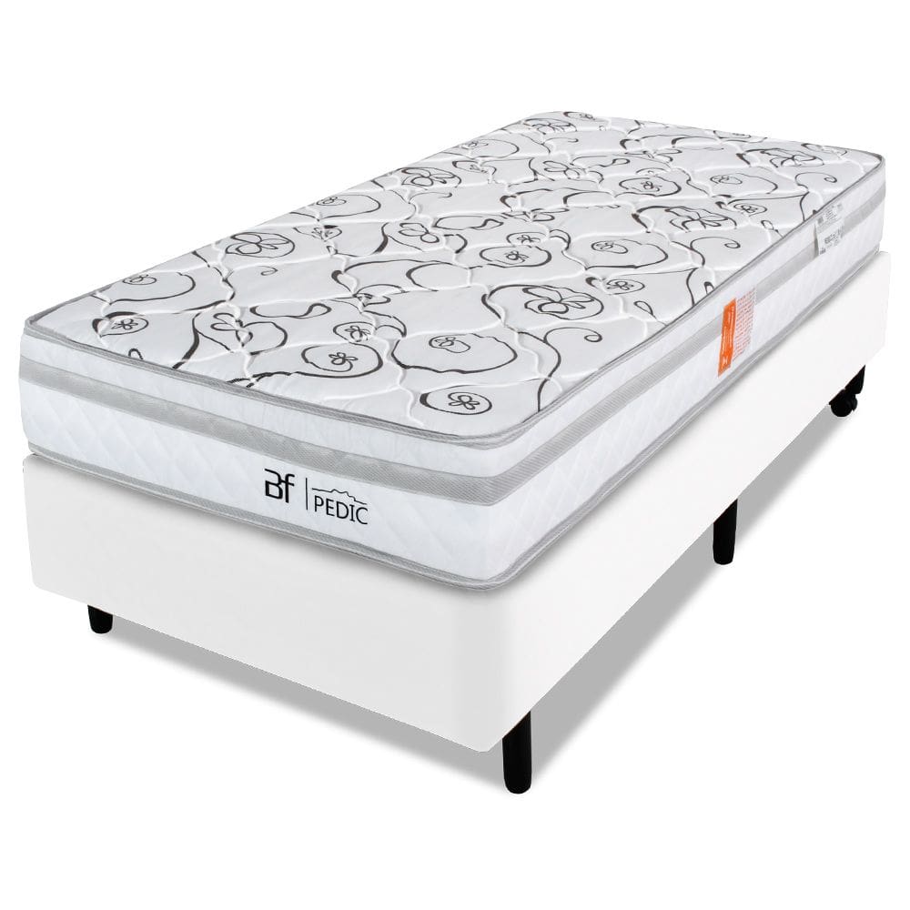 Cama Box Solteiro com Colchão Ortopédico Firme Espuma D28 88x188m BF Colchões