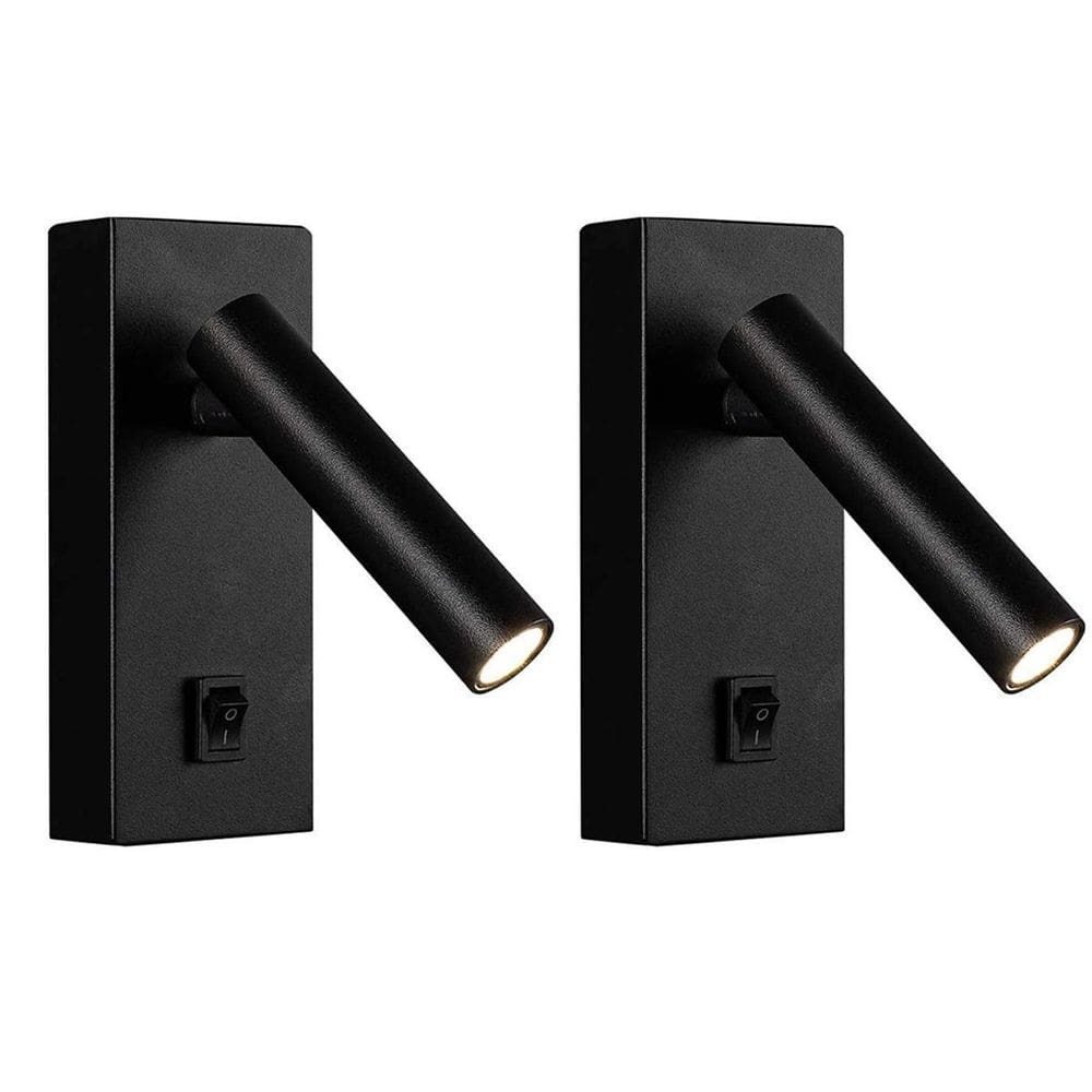 2 Arandela Cabeceira Parede Led Interruptor Foco Movel Bet53