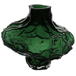 VASO DECORATIVO ENFEITE CASA PEDRA HOME&CO VIDRO 16x18x18cm VERDE