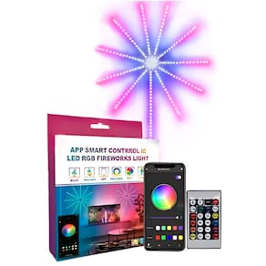 Lâmpada De Fogo De Artificio Led Luz Festa Controle USB 2m