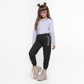 Calça Moletom Infantil Menina Beuatiful