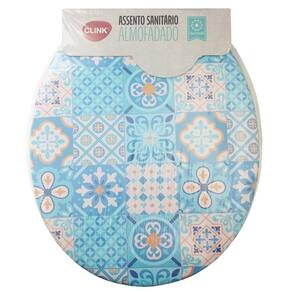 Assento Almofadado Decorado Azulejo Português