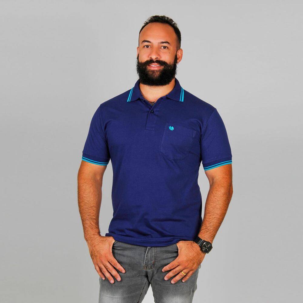 Polo Masculina Lisa Bolso