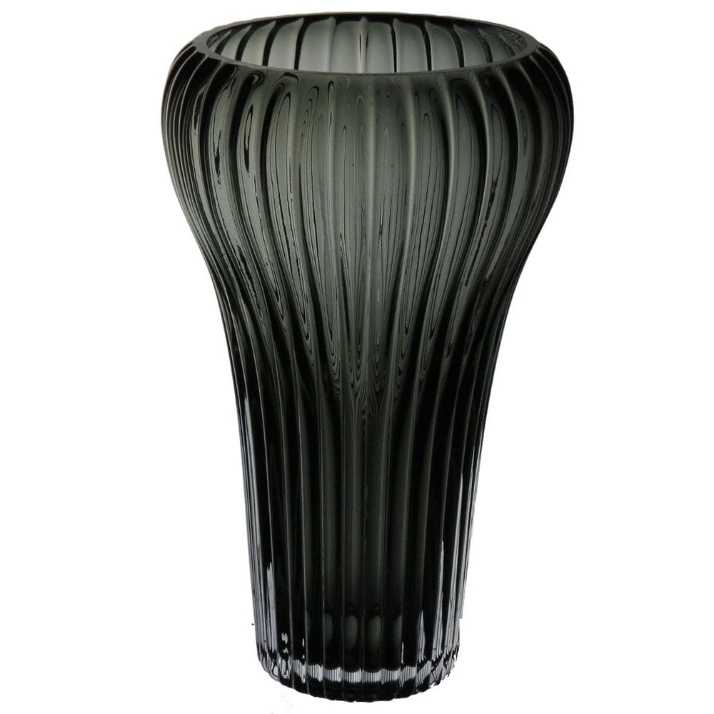 VASO DECORATIVO ENFEITE REDONDO HOME&CO VIDRO 28x17x17cm FUME