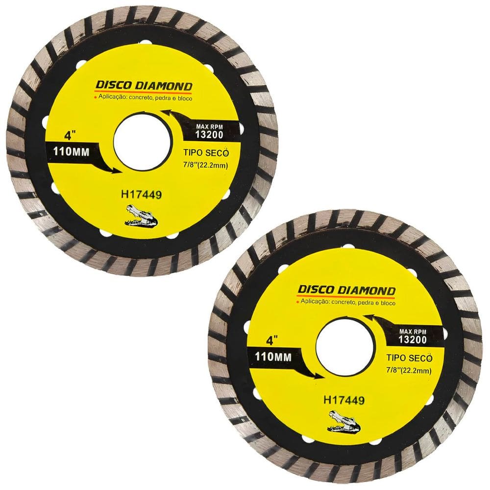 Kit 2 Disco Serra Circular Lâmina 110mm Concreto Mármore