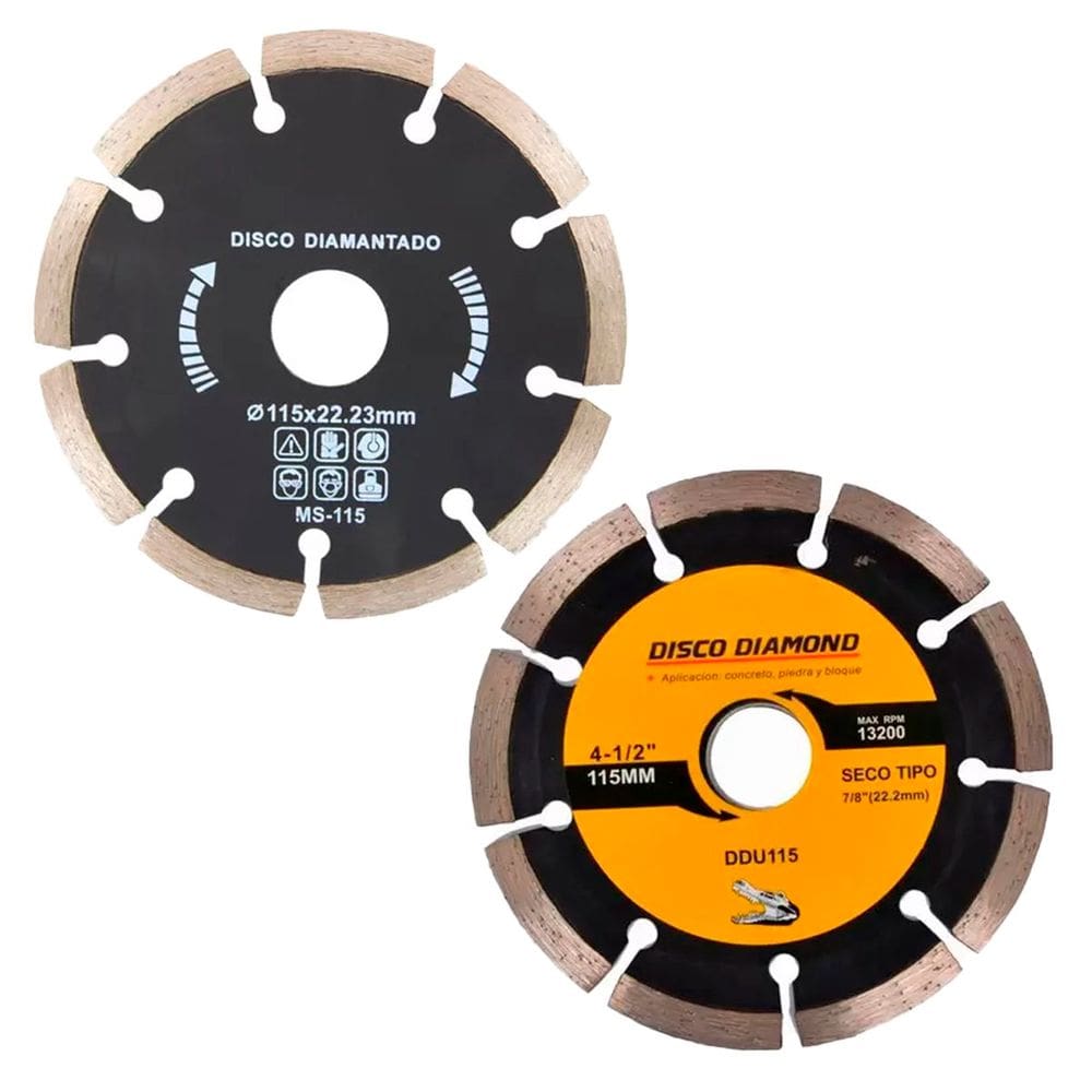 Kit 2 Disco Serra Circular Lâmina Mármore Concreto 115mm