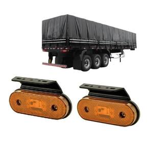 Kit 2 Led Strobo Lateral Foguinho Caminhão Baú Carreta