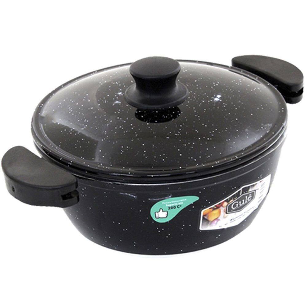 Panela 20cm Preto Resistente Gulê Em Alumínio 1,75 Litros