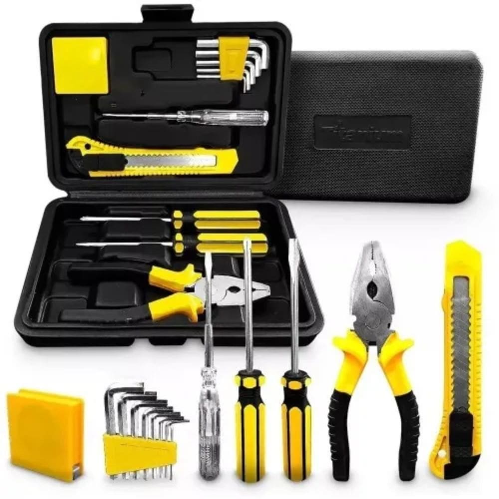 Parafusadeira Elétrica Titanium Bivolt C/ 11 Bits + Kit De Ferramentas Com Maleta 11 Peças Titanium