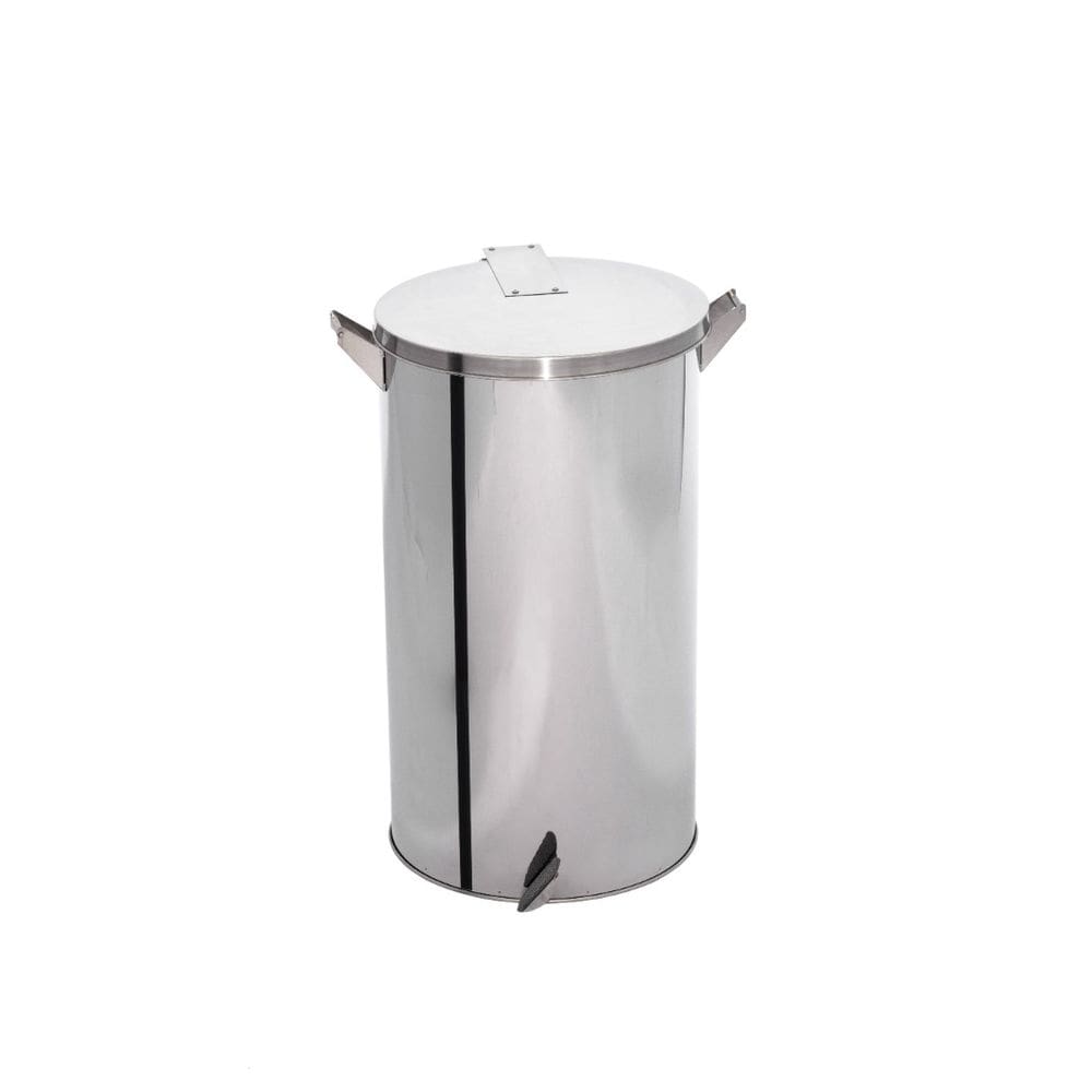 Lixeira Pedal e Alça 40L em Aço Inox