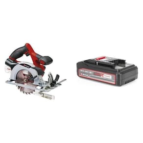 Kit Serra Circular Te-cs 18/165-1 Li com Bateria Power-x-change 18v 2,5 Ah Li Einhell Preto