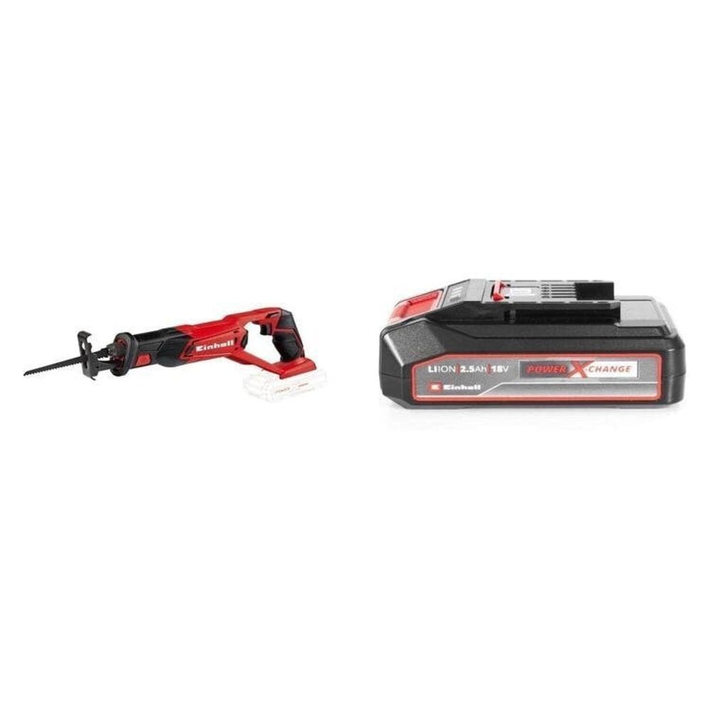 Kit Serra Sabre a Bateria Te-ap com Bateria Power-x-change 18v 2,5 Ah Li Einhell Preto