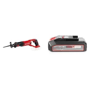 Kit Serra Sabre a Bateria Te-ap com Bateria Power-x-change 18v 2,5 Ah Li Einhell Preto