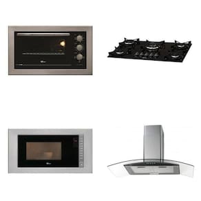 Conjunto Fogão 5b Tc, Forno 48l Inox 127v, Micro-ondas Inox 127v e Coifa 90 Cm 127v Fit Line Inox